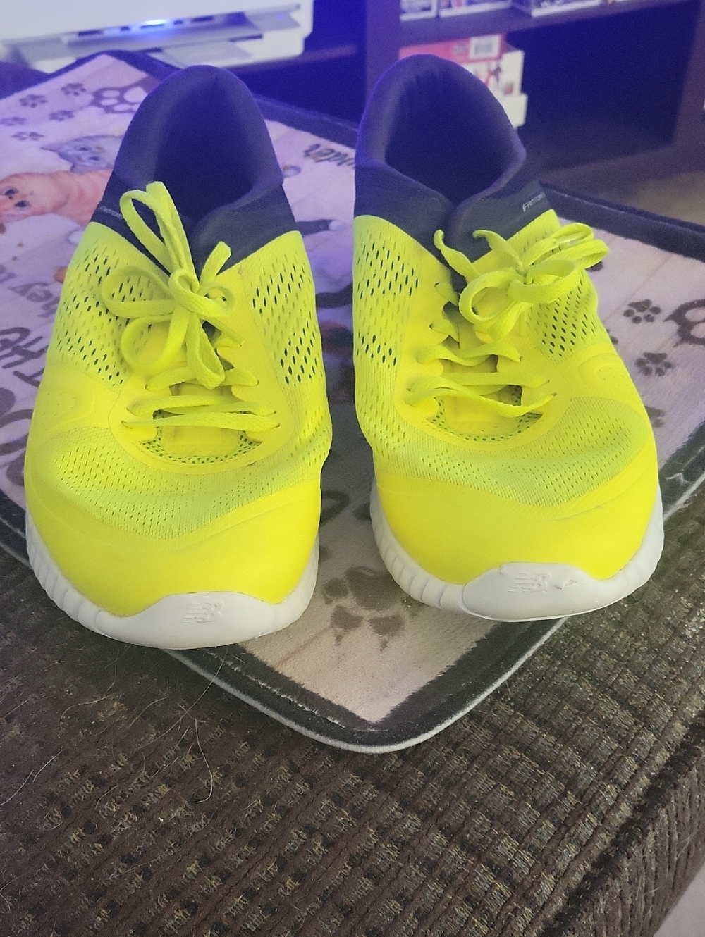 New Balance Neon Yellow and Black Running Shoes